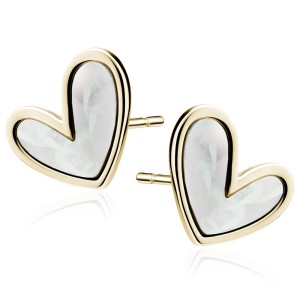 Cercei argint placati cu aur galben inima cu Mother of Pearl DiAmanti Z2195EG-DIA (Argint 925‰ 2,1 g.) Cercei argint placati cu aur galben inima cu Mother of Pearl DiAmanti Z2195EG-DIA (Argint 925‰ 2,1 g.)